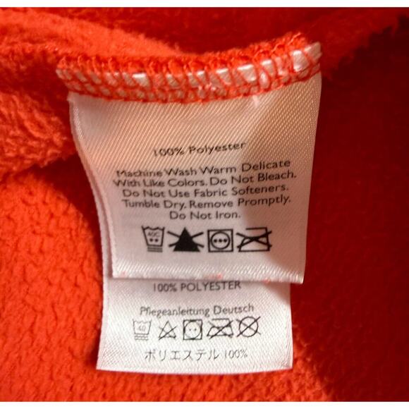 Eddie Bauer Women’s Orange Fleece Pullover Large Warm Casual Outdoor Wear - Picture 4 of 6